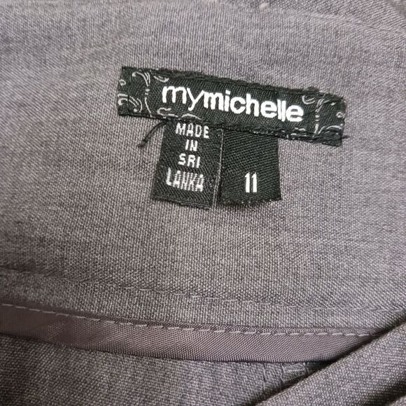 My Michelle Grey Dress Slacks Size 11 NWT! - Picture 4 of 9